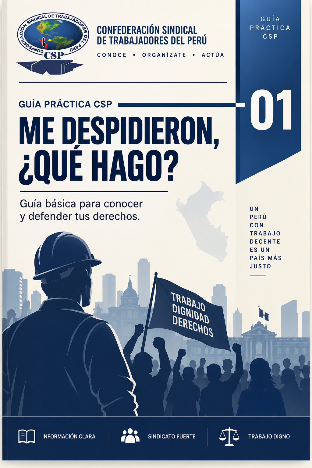 Portada oficial de la Guía CSP 01: ME DESPIDIERON, ¿QUÉ HAGO?