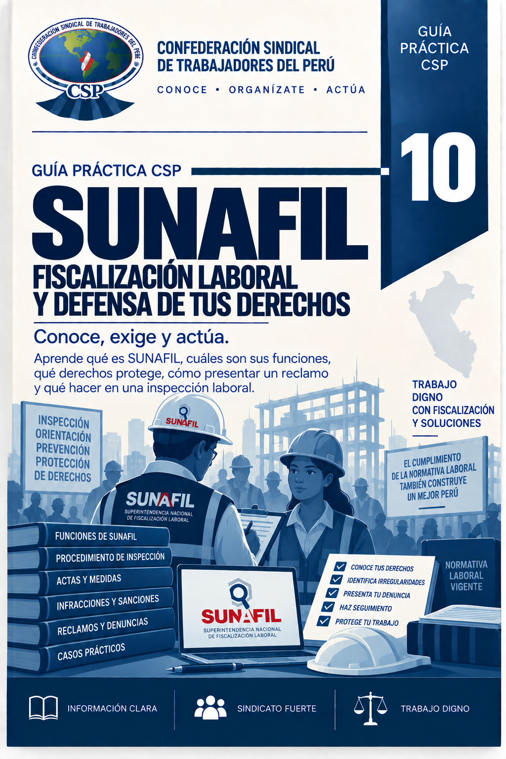 Portada oficial de la Guía CSP 10: SUNAFIL